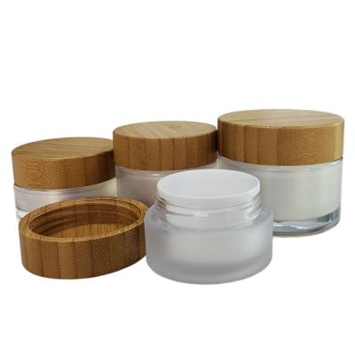 30g cosmetic jar with bamboo lid